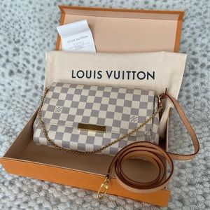 Authentic Louis Vuitton Damier Azur Favorite MM